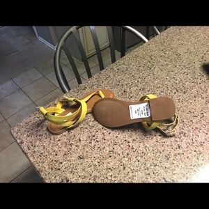 Steve Madden yellow sandals